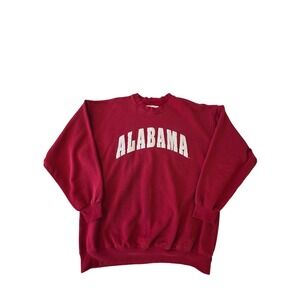 Vintage Alabama Crimson Tide Crewneck Sweatshirt‎ USA Made Dodger Large Red 90s